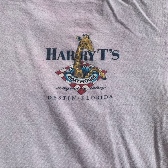 Harry T’s Boathouse Yacht Club Destin Florida Vintage Animal Ball Graphic Tee 🦒 - Picture 7 of 15